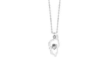 TALISMAN JEWELLERY Pendentif en plaqué or 3 microns 18 carats - Île de Corse/Corse et symbole tête de mûre (10 mm x 20 mm ou 14 mm x 29 mm), 10 MM x 20 MM, Argent sterling, Sans objet