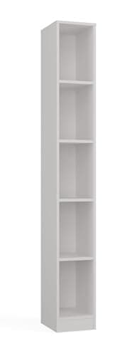 CDF Office Bibliothèque R25 | Couleur : blanc | Pour salon, bureau, bureau | Moderne | Étagère pour livres et jouets | Idéal pour chambre d'enfant, adolescent, chambre d'adolescent