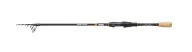 Mitchell Epic MX2 Tele Spinning Rod | Canne à pêche télescopique en Carbone pour la pêche en Eau Douce et la pêche aux carnassiers | Canne légère et Facile à Transporter | Noir/Or, 1.2m, 5g