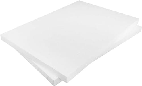 MCE-Commerce Panneaux en polystyrène rectangulaires 297 x 420 x 20 mm 2 pièces pour Le Bricolage, Le modélisme, Les projets créatifs, Blanc, A3 29,7x42x2 cm