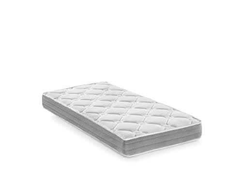 elalmacendelcolchon Matelas en Mousse, Mousse à mémoire de Forme Modèle Star, 120 x 180 x 15 cm - Toutes Dimensions, Blanc et Gris