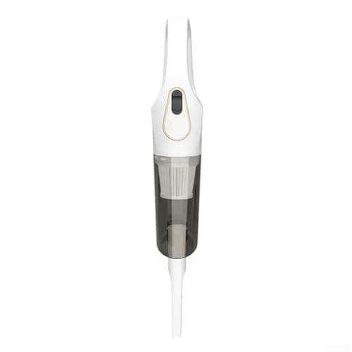 Aspirateur sans fil 2 en 1 léger avec moteur puissant de 100 W, convient pour les sols durs, les tapis, les poils d'animaux, chargement USB, portable, facile à entretenir (B-Blanc)