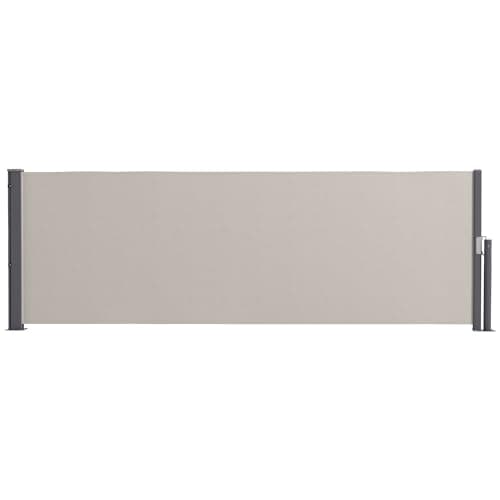 Outsunny Store latéral Brise-Vue paravent rétractable dim. 3L x 1H m alu. Polyester Anti-UV Haute densité 180 g/m² Gris