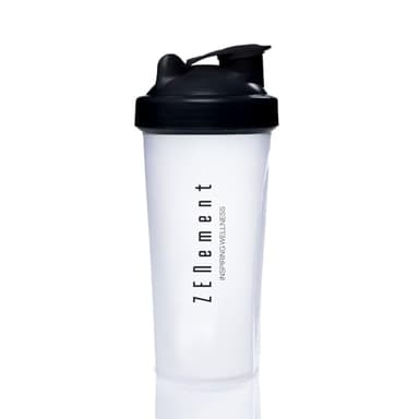 Zenement Shaker Grande Capacité 600 ml - Polypropylène Robuste et Translucide - Sans BPA ni HAA - Agitateur avec Filtre Amovible pour Meilleure Dissolution - Bouchon à Vis Antifuite