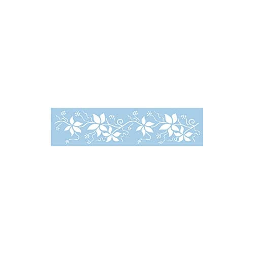 Rayher pochoir décoratif Bordure de feuilles, 15 x 60 cm sct.-1pce bleu, 3846700