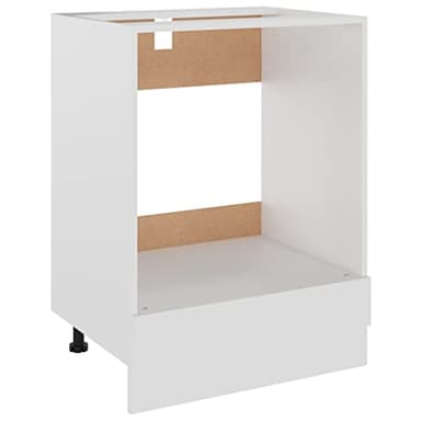 vidaXL Armoire à Four Placard Armoire de Rangement Meubles de Cuisine avec 1 Etagère Maison Intérieur Blanc 60x46x81,5 cm Aggloméré