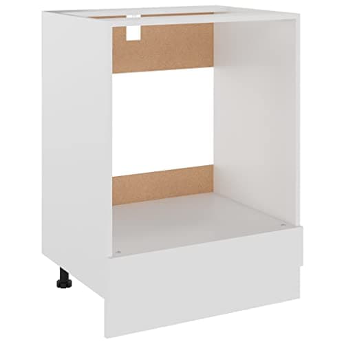 vidaXL Armoire à Four Placard Armoire de Rangement Meubles de Cuisine avec 1 Etagère Maison Intérieur Blanc 60x46x81,5 cm Aggloméré