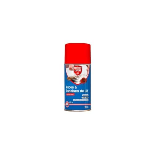 PROTECT EXPERT - Aérosol Anti Puce & Punaise de Lit | Traite les Infestations | Action Choc | Effet Foudroyant | Traite 100 m3 | Insecticide | PUPA150