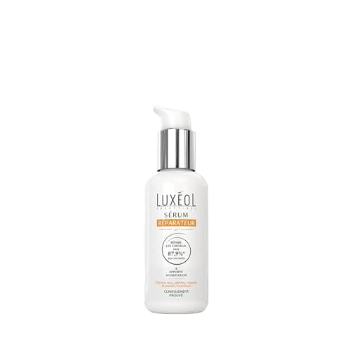 LUXÉOL - Sérum Réparateur - Hydratation - Répare les Cheveux Secs, Abimés, Cassants Et Pointes Fourchues - Sans Rinçage - 94% d'Ingrédients D'Origine Naturelle - Fabriqué En France - 75ml