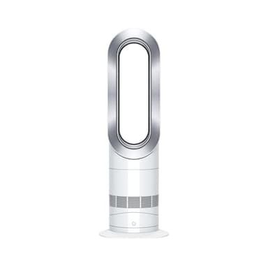 Dyson Hot+Cool AM09 – Chauffage ventilateur sans pales, oscillation 70°, 2 modes, silencieux, télécommande, Blanc/Argent