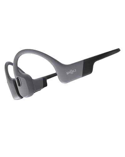 SHOKZ OpenSwim Pro Casque à conduction osseuse, écouteurs sans fil à oreilles libres, IP68, Bluetooth 5.4, stockage MP3 32 Go, micros à annulation de bruit, 9 h d'autonomie pour courir et nager - Gris