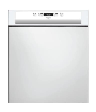 Lave vaisselle encastrable 60 cm Whirlpool WBC3C26 - Lave vaisselle integrable Bandeau blanc - Classe énergétique A++ / Affichage temps restant - Départ différé