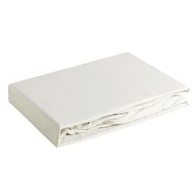 Eurofirany Drap-Housse en Satin de Coton Mako (crème, 180 x 200 cm)