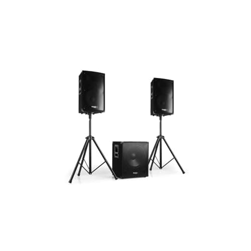 Ibiza Sound - Système sonorisation Complet SUB15A - DISCO12B - 2 Enceintes 12" + Caisson 15" + Câbles - 800W