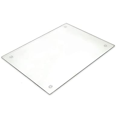 Planche à découper en verre trempé – Verre transparent durable – Résistante aux rayures, résistante à la chaleur, incassable, passe au lave-vaisselle (grande taille 30,5 x 40,6 cm)
