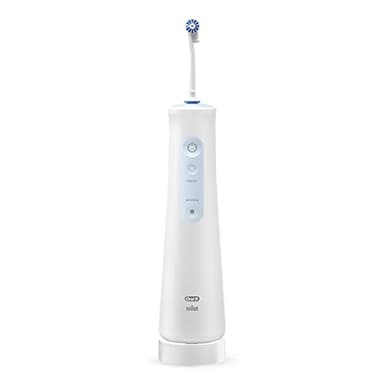 Oral-B Pulseur hydraulique dentaire Oxyjet, 1 tête, avec technologie de microbulles, nettoyage en profondeur, régénère les gencives, batterie au lithium, idée cadeau, blanc