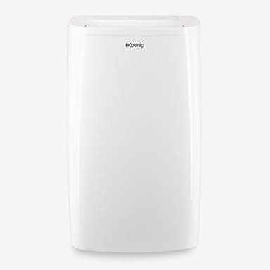 H.Koenig Climatiseur Mobile Réversible KOL7812, 12000 BTU, Déshumidificateur, Silencieux, 3 Vitesses de Ventilation, Programmable, Accessoires Inclus, 3500 W