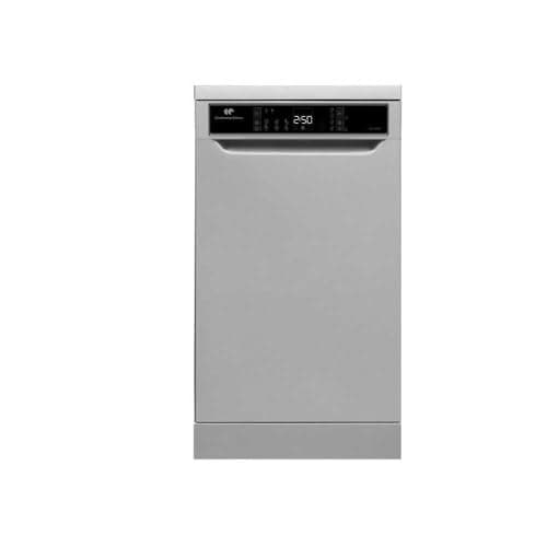 Lave-vaisselle pose libre CONTINENTAL EDISON - 10 couverts - Largeur 44,8 cm - Classe D - 45 dB - Silver