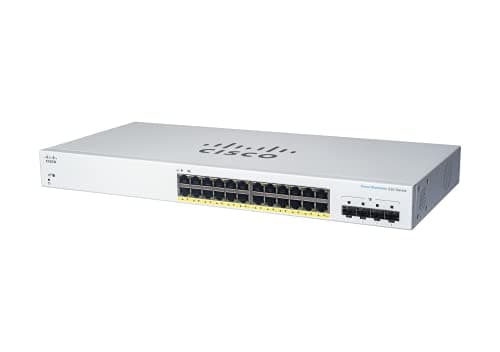 Cisco Commutateur Intelligent Business CBS220-24T-4G | 24 Ports GE | Ports SFP 4 x 1G | Garantie matérielle limitée de 3 ans (CBS220-24T-4G-EU)