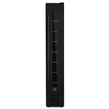 LES PETITS CHAMPS Cave à Vin Encastrable 7 Bouteilles CAVSEB7 Black Edition, Capacité 22L, Acier Inoxydable, Réglable de 5°C à 22°C, Système Thermodynamique, Éclairage LED, Anti-UV, 6 étagères