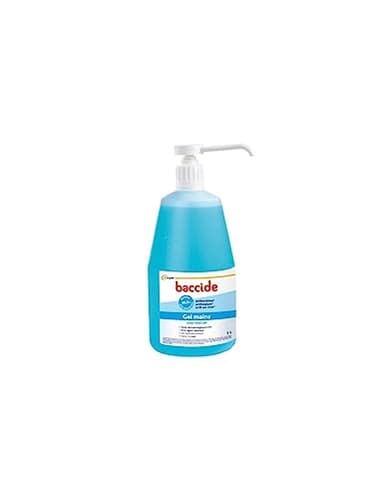 BACCIDE - Gel hydroalcoolique - Elimine 99,9% des virus et bactéries - 96,8% d'eau et d'ingrédients d'origine végétale - Fabriqué en France - 1L