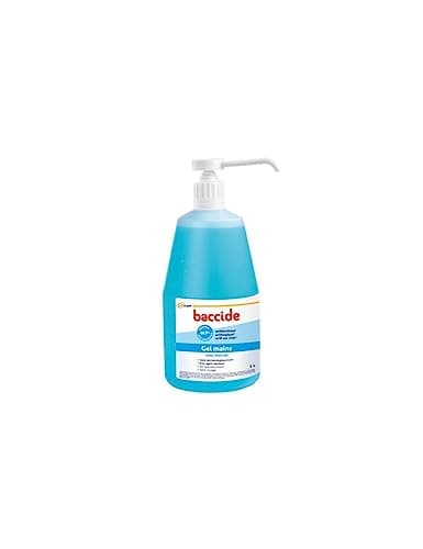 BACCIDE - Gel hydroalcoolique - Elimine 99,9% des virus et bactéries - 96,8% d'eau et d'ingrédients d'origine végétale - Fabriqué en France - 1L