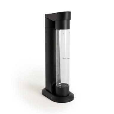 CREATE/SODA MAKER STUDIO/Machine pour faire de l’eau gazeuse 1L noir/Ne comprend pas de cylindres de CO₂, carbonation en 4 étapes, bouteille sans BPA, sans prise électrique
