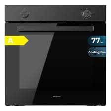 Cecotec Four Intégrable Bolero Hexa C126000 Dark Inox A 77 L. 2800W, 4 Fonctions, Mode Convection, Steam Base X2, Basse Consommation, Nettoyage Facile, 5 Positions