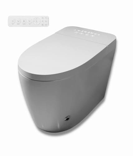 Nashi - Toilette japonaise | WC avec bidet | Eau chaude, siège chauffant et séchage | Abattant et siège avec ouverture et fermeture automatique | Nettoyage automatique (Montage au mural)
