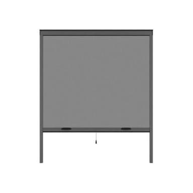MOUSTIKIT Moustiquaire de fenetre L125 x H145 cm en Aluminium Gris Anthracite - Recoupable en Largeur et Hauteur