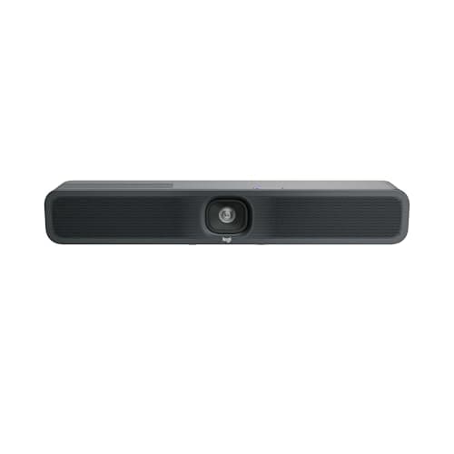 Logitech MeetUp 2 Caméra USB tout-en-un pour salle de conférence, barre vidéo compacte avec fonctionnalités d’IA intégrées, compatible avec Microsoft Teams, Zoom Rooms, Google Meet et bien plus encore