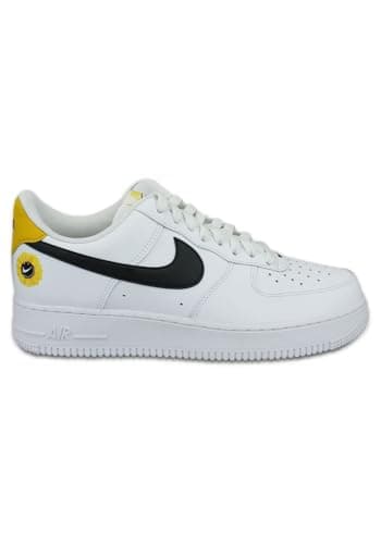 NIKE Homme AIR Force 1 '07 LV8 Sneaker, White Black Dark Sulfur, 43 EU