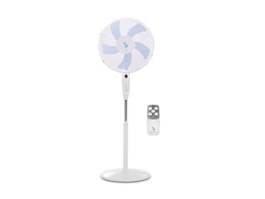 BEPER P206VEN131 Ventilateur sur pied avec télécommande 5 pales, minuteur, 45,7 cm, Blanc