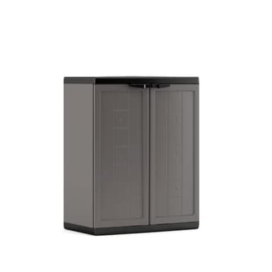Kis 9733000 0444 01 Jolly Armoire basse Plastique Gris/Noir 68 x 39 x 85 cm