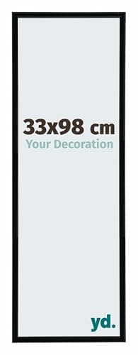 yd. Your Decoration - Cadre 33x98 cm - Cadres Photos en Plastique Avec Verre acrylique - Noir Brillant - Cadre Decoration Murale - Annecy