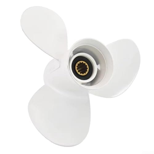 Bulevisiter Hélice marine 11 1/8 x 13 pour hors-bord Yamaha 25-60HP en alliage d'aluminium 3 lames moteur bateau hélice 663-45945-02-EL 1994-2006+