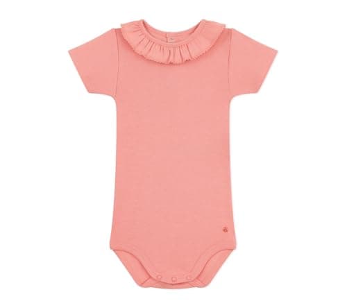 Petit Bateau A0CW5 Body Manches Courtes Collerette, Orange, 24 Mois Bébé_Fille