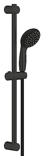 GROHE Vitalio Start 100, Ensemble de douche avec Douchette 2 jets, Barre de Douche et Flexible de Douche, Economie d'Eau, Noir Mat, 279482430