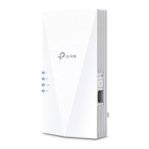 TP-Link Répéteur WiFi 6 RE500X, Amplificateur Puissant AX1500 Mbps, Port Ethernet Gigabit, Couvre jusqu'à 100 m², compatible avec les box internet, profitez sans changer votre Box