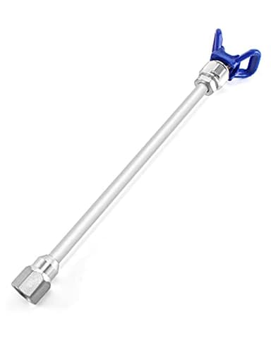 QWORK® 30cm Airless Pistolet Pulvérisateur Rallonge, Avec Bleu Buse Siège, pour pulvérisateurs sans air, 1Pc
