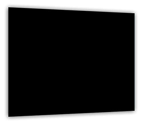 TMK Cache-plaque en verre 60 x 52 cm pour cuisinières électriques ou à induction, plaque de protection anti-éclaboussures, planche à découper décorative aspect bois