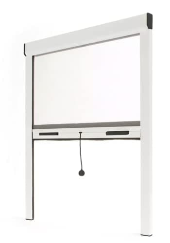Store moustiquaire fenêtre alu recoupable (largeur x hauteur) -protection insecte ajustable (Lg 1000 mm x Ht 1600 mm, Blanc)