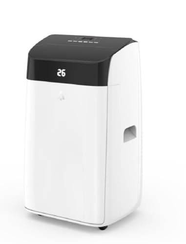 Climatiseur Mobile Silencieux Portable 3-en-1 10000 BTU fonction de refroidissement de ventilation et de déshumidification avec ventilateur à 2 vitesse minuterie de 24 heures [Classe énergétique A]