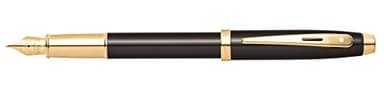 Sheaffer Lot de 100 stylos plume (plume F, avec cartouches et convertisseur) noir laqué/doré