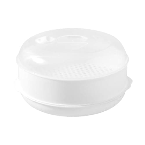 FVPKYUR Cuiseur vapeur à 1 niveau pour micro-ondes, cuiseur vapeur avec couvercle, vapeur pour micro-ondes, cuiseur à vapeur, ustensiles de cuisine, cuisson saine et rapide