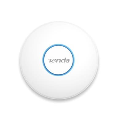 Tenda I27 Point d'accès Gigabit Double Bande WiFi 6 AX3000, 1 Port Ethernet Gigabit Support PoE+, Montage au Plafond, Itinérance, MU-MIMO, OFDMA, Plusieurs SSID, Blanc