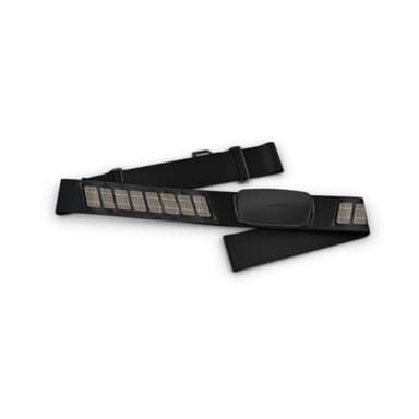 Garmin Ceinture pectorale à double fréquence cardiaque premium, données de fréquence cardiaque en temps réel via Bluetooth Low Energy, ANT+, jusqu'à 3,5 ans d'autonomie de la batterie