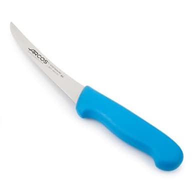 Arcos Couteau Désosseur Lame Acier Inoxydable Nitrum 140 mm. Couteau Professionnel pour Viande. Manche Ergonomique Polypropylène. Série 2900. Bleu
