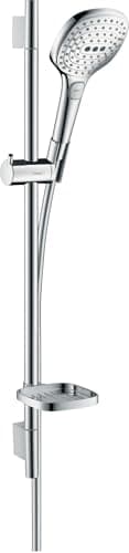 hansgrohe Raindance Select E Set de douche 120 3 jet avec barre Unica'S puro 65 cm et porte-savon, chromé, 26620000