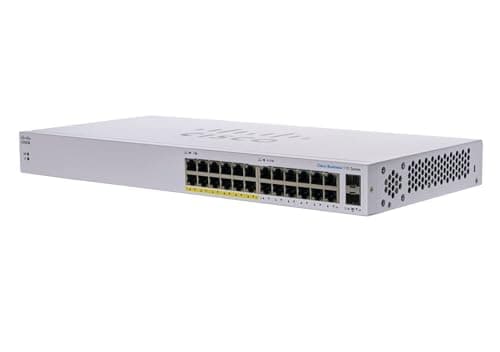 Cisco Commutateur non administrable Business CBS110-24PP-D | 24 Ports GE | PoE partielle | Port partagé SFP 2x1G | Garantie Limitée à Vie (CBS110-24PP-D)